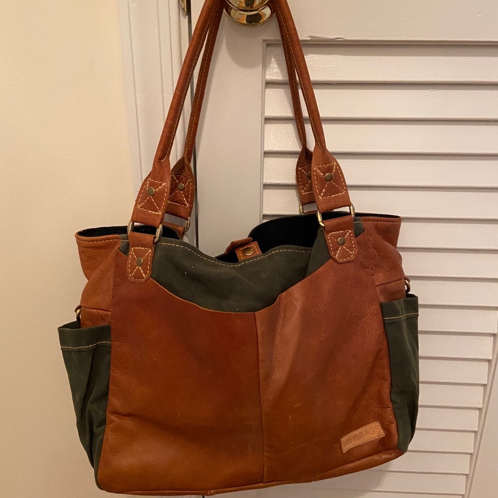 Better Life leather & canvas purse